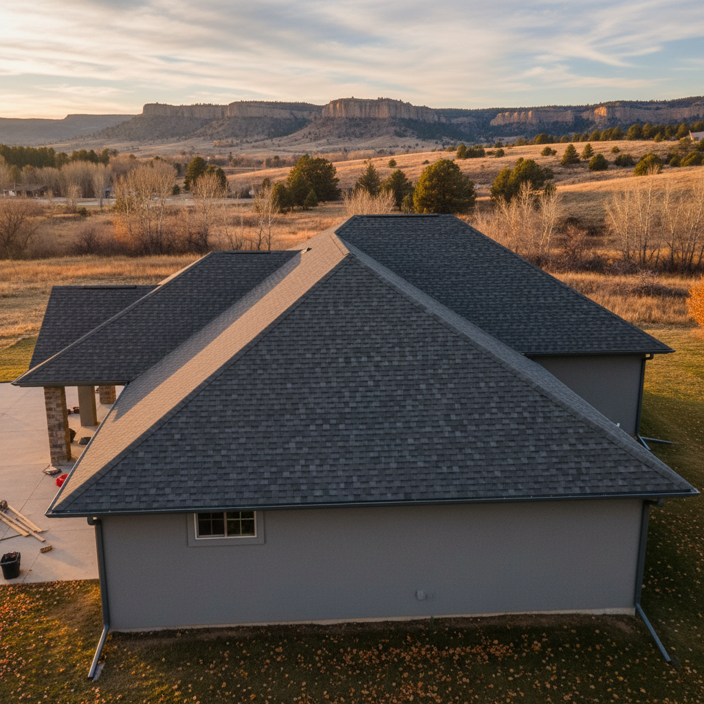 Completed roof replacement work at a residential property in Billings, MT