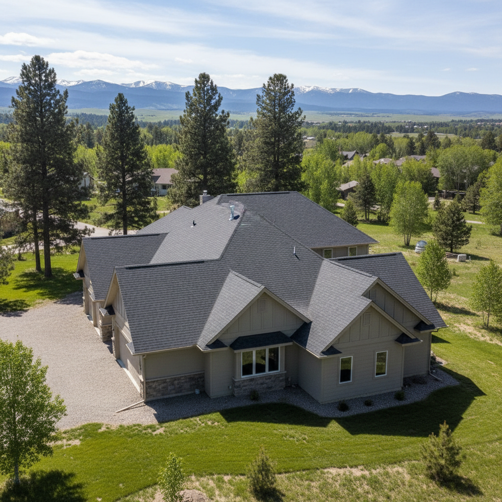 Completed new construction roofing work at a residential property in Missoula, MT