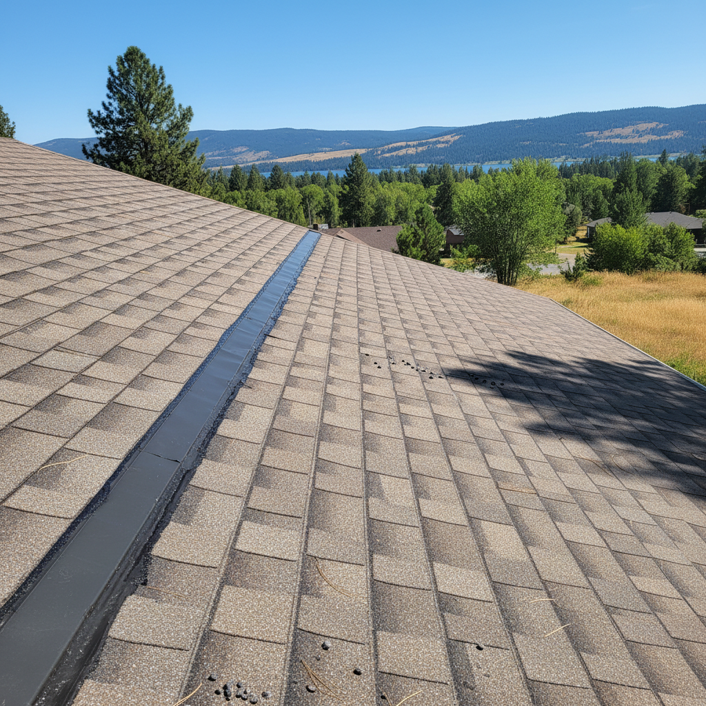Completed roof repair work at a residential property in Polson, MT