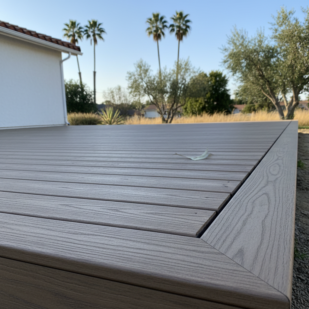 Completed composite decks work at a residential property in Inglewood, CA