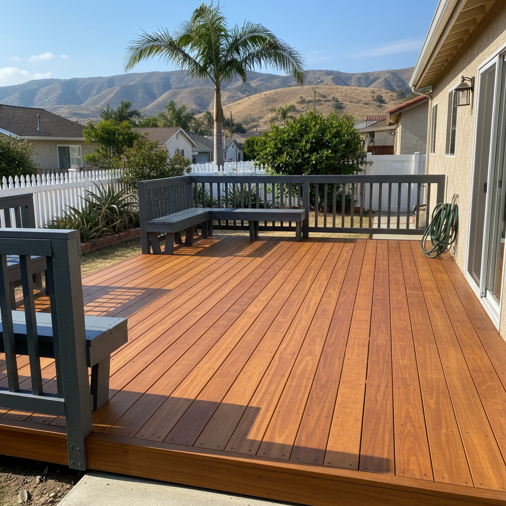 Completed deck painting & staining work at a residential property in Los Angeles, CA