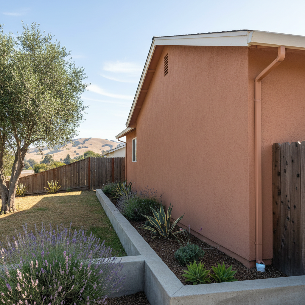 Completed stucco redashing work at a residential property in San Leandro, CA