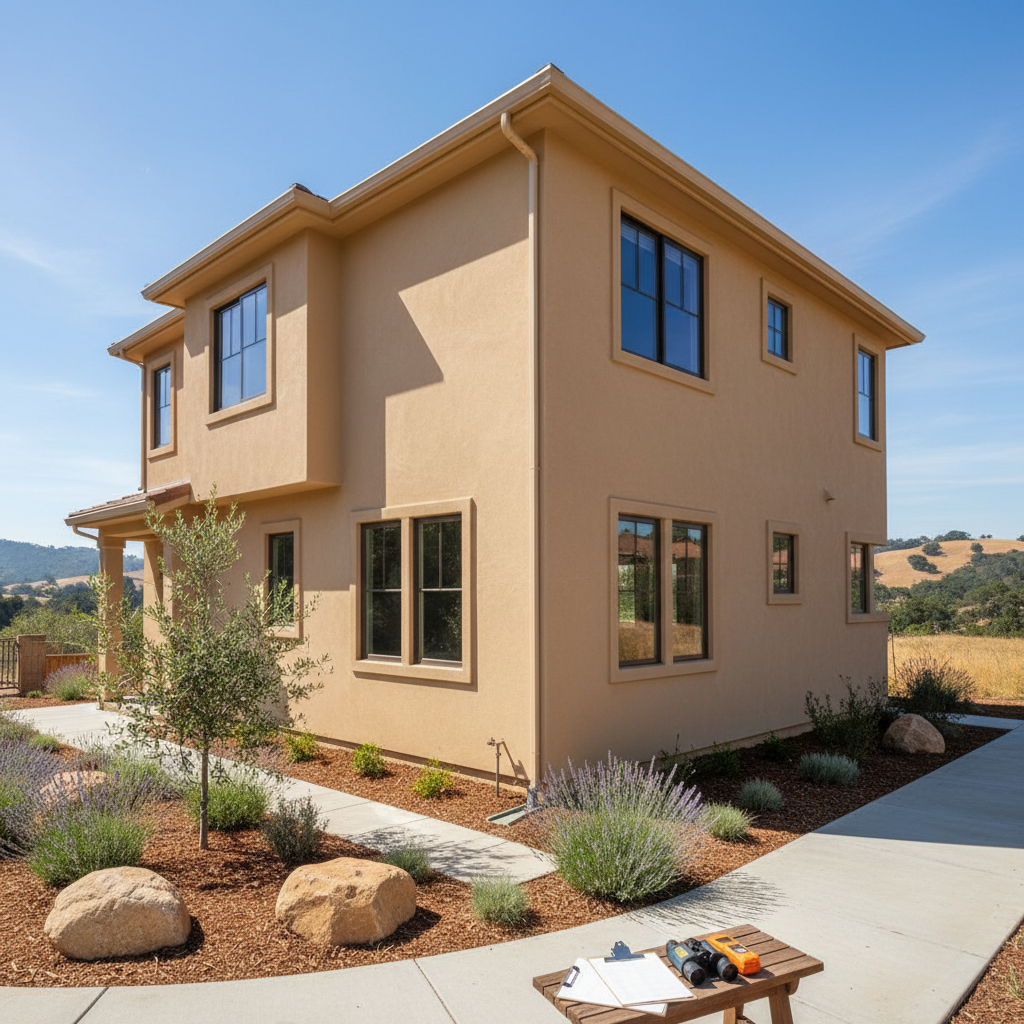 Completed stucco inspection work at a residential property in Santa Cruz, CA