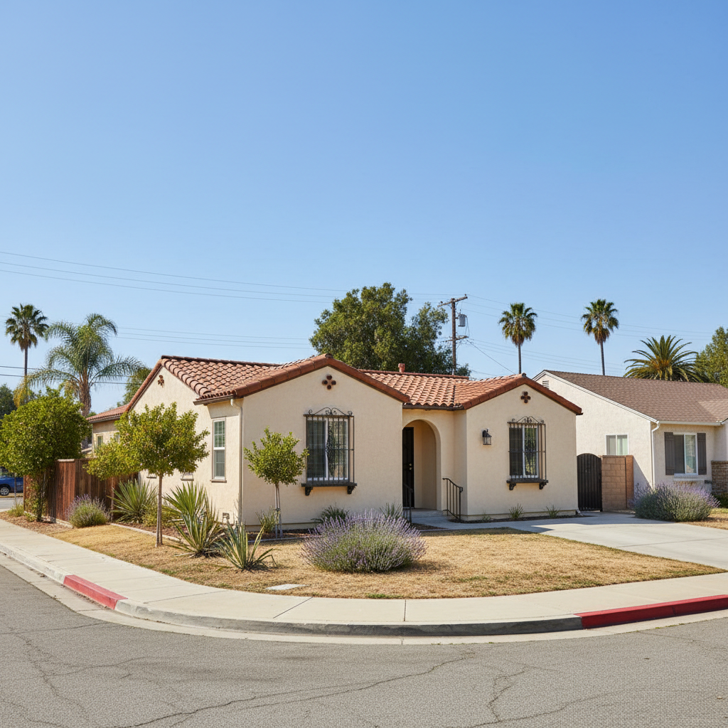 Completed stucco painting work at a residential property in San Jose, CA