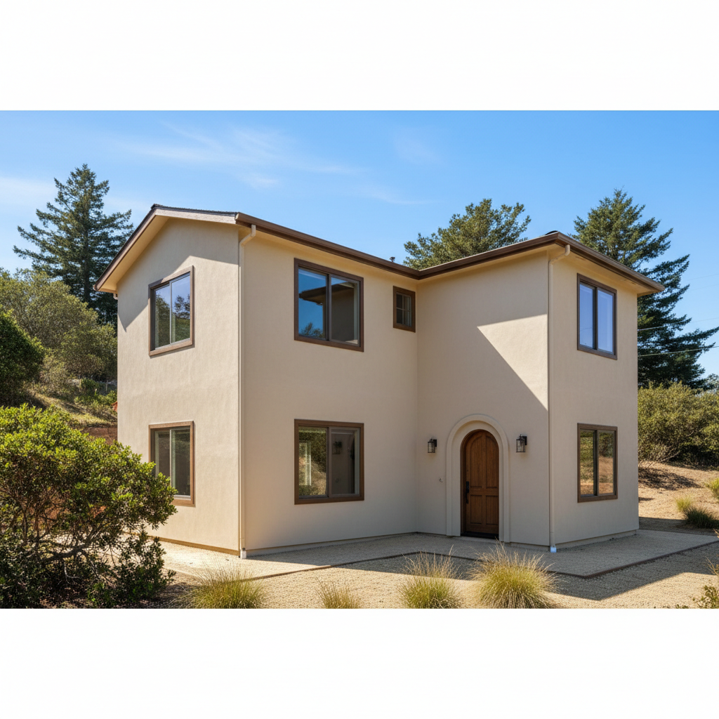 Completed commercial stucco work at a residential property in Santa Cruz, CA