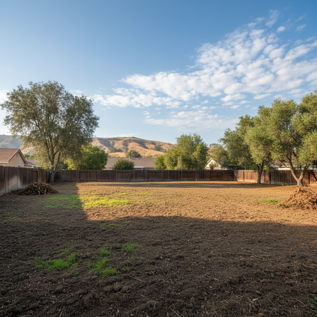 Completed land clearing work at a residential property in Lynwood, CA