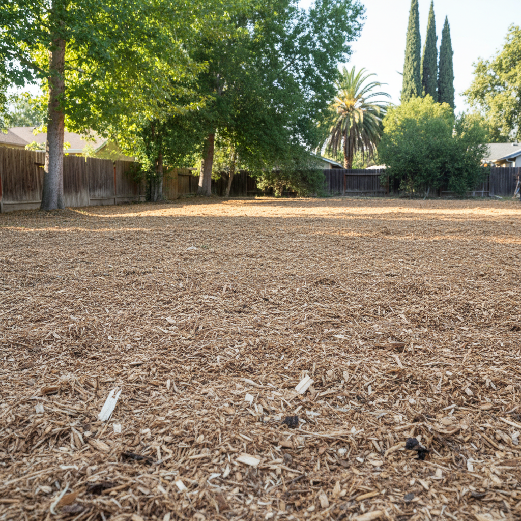 Completed lot clearing work at a residential property in Garden Grove, CA