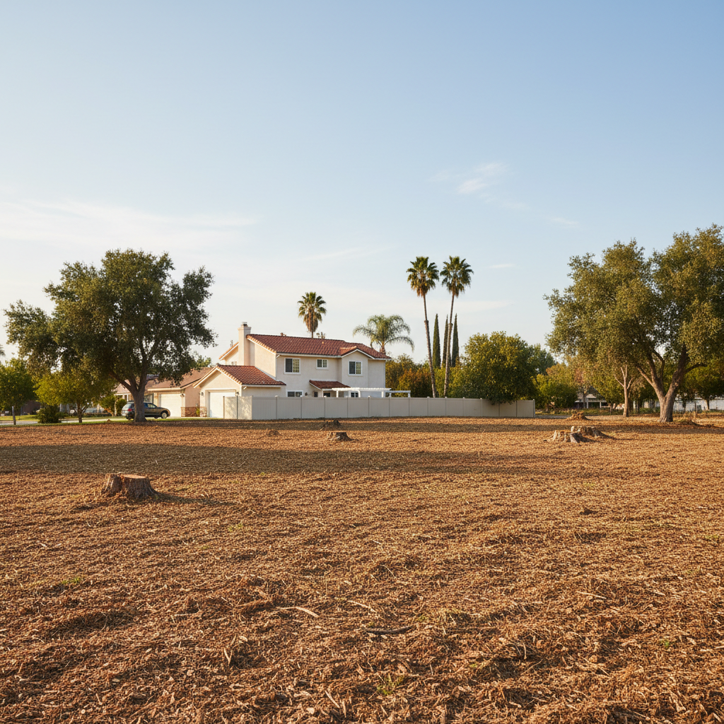 Completed land clearing work at a residential property in Lynwood, CA
