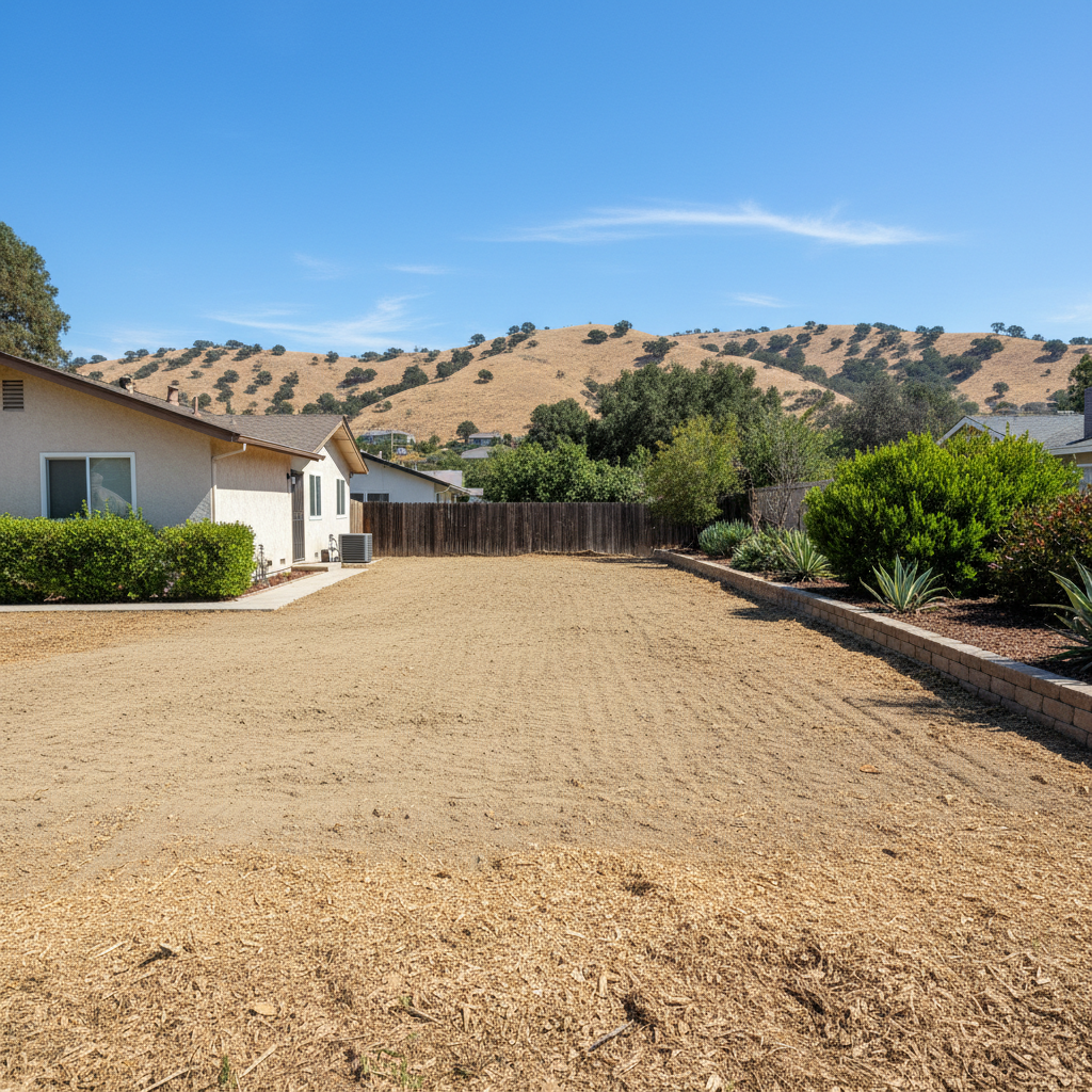 Completed lot clearing work at a residential property in Irvine, CA