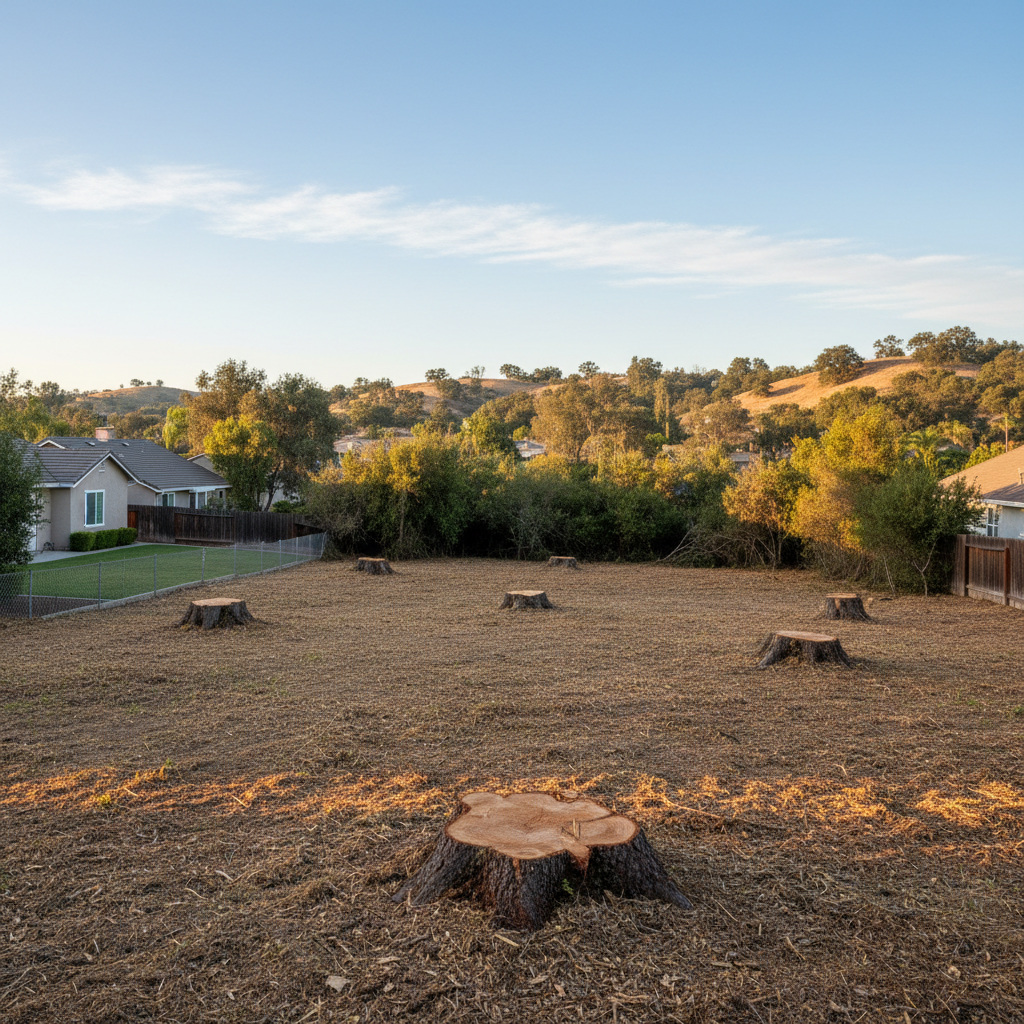 Completed lot clearing work at a residential property in Hawthorne, CA