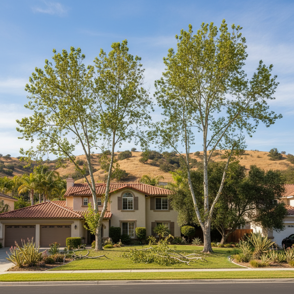 Completed tree health & care work at a residential property in Irvine, CA