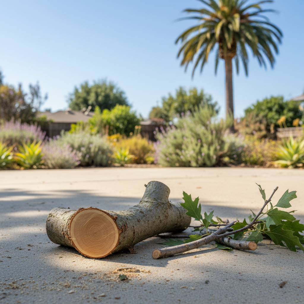 Completed tree pruning work at a residential property in Lynwood, CA