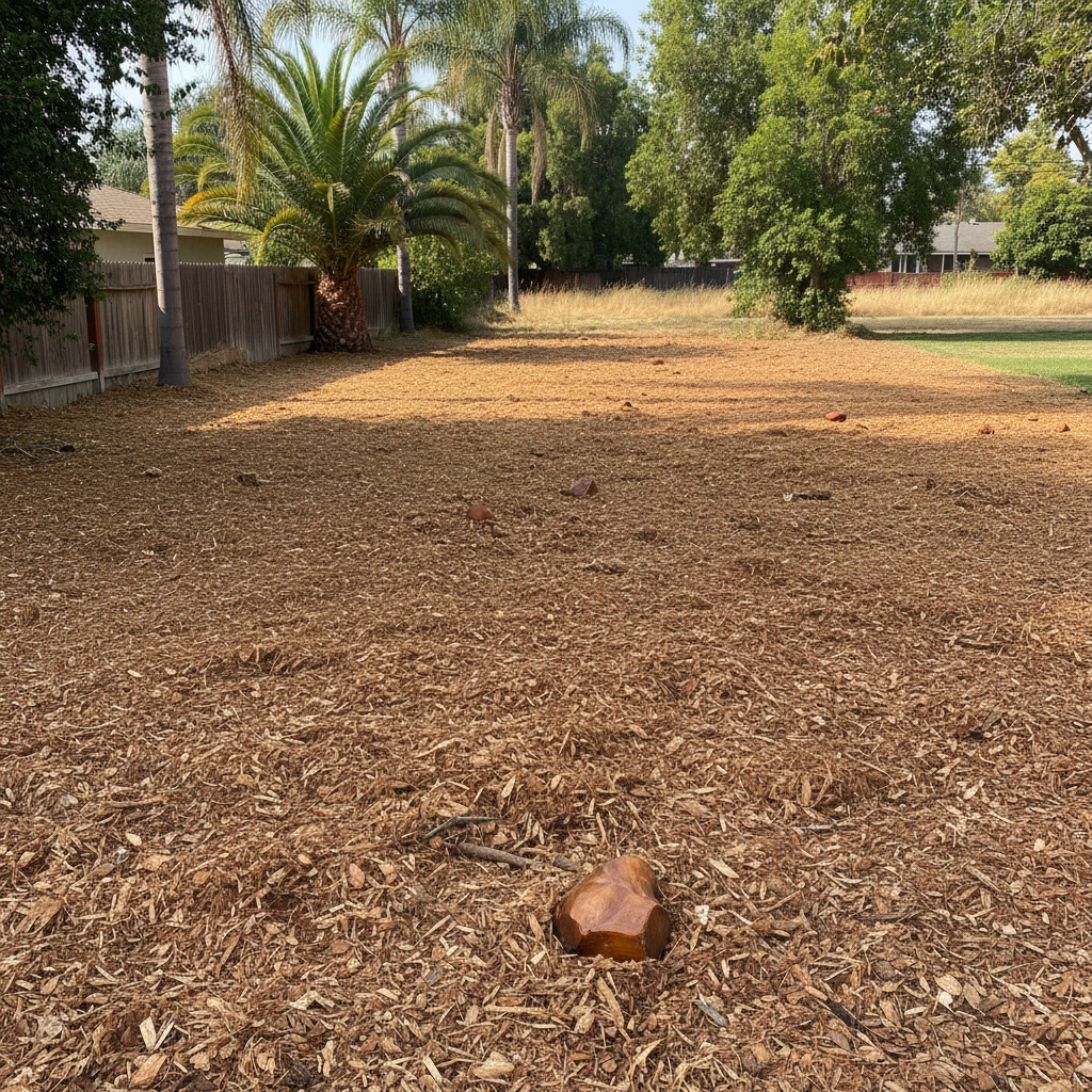 Completed lot clearing work at a residential property in Garden Grove, CA