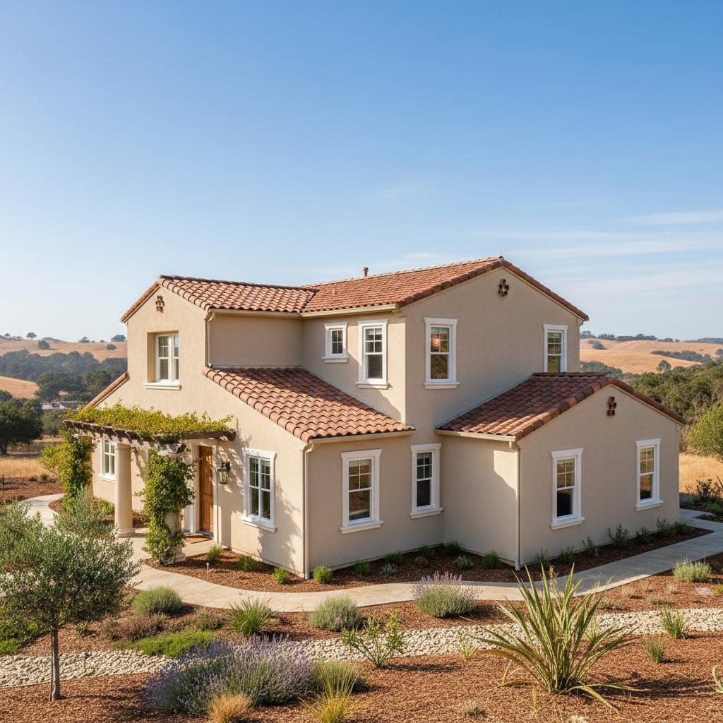 Completed stucco installation work at a residential property in Watsonville, CA