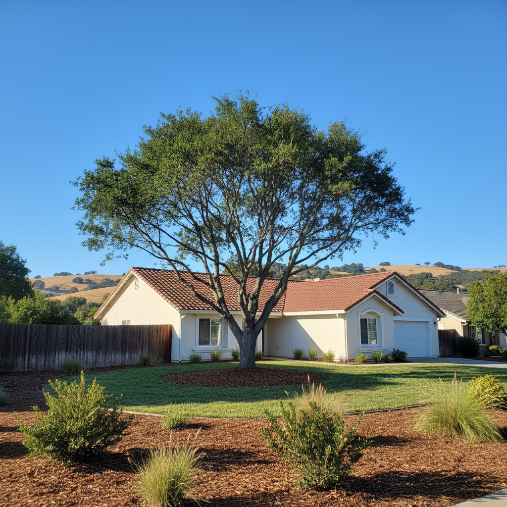 Completed tree health & care work at a residential property in Fairfield, CA