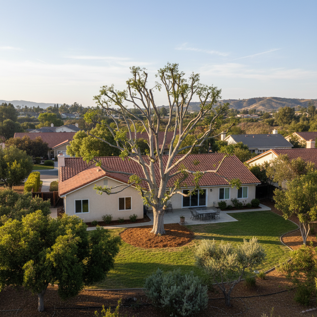 Completed tree health & care work at a residential property in Hawthorne, CA