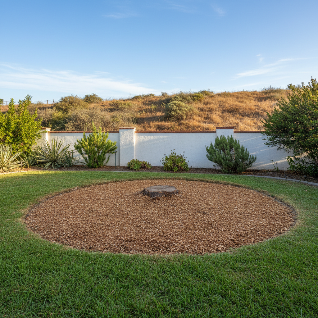 Completed stump grinding & removal work at a residential property in National City, CA