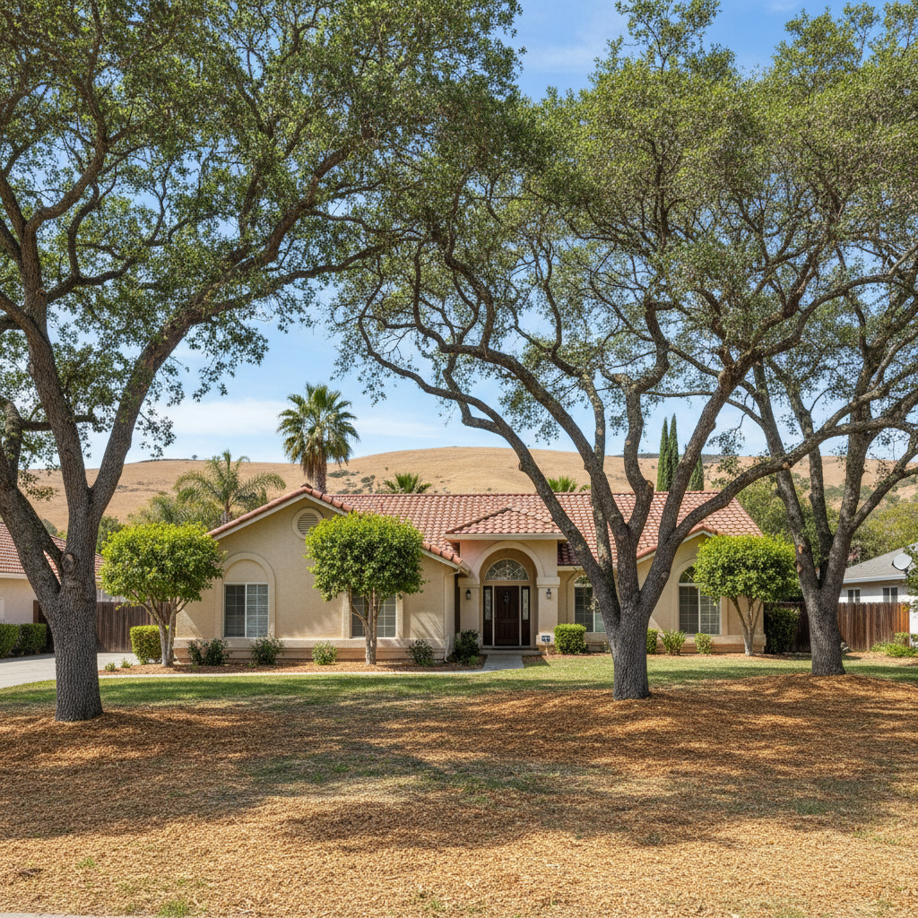 Completed tree health & care work at a residential property in Fairfield, CA