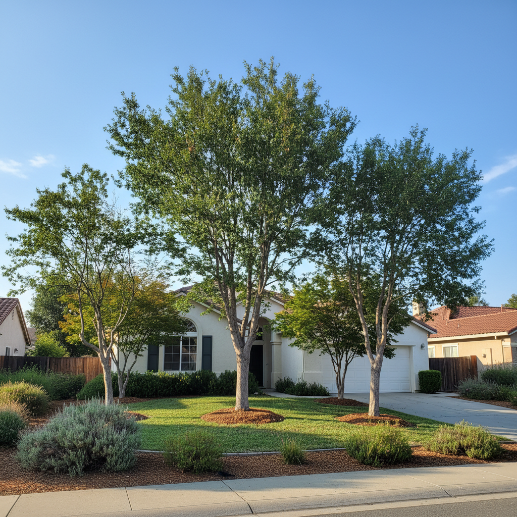 Completed tree health & care work at a residential property in Davis, CA