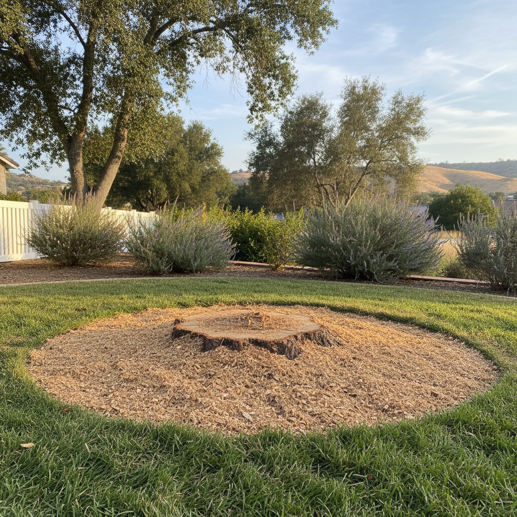 Completed tree removal work at a residential property in Whittier, CA
