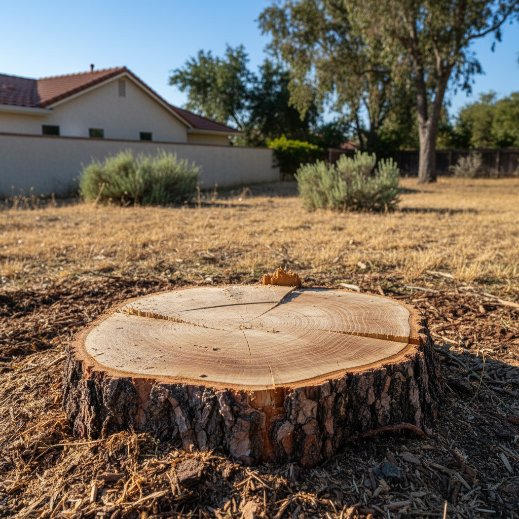 Completed tree removal work at a residential property in Camarillo, CA