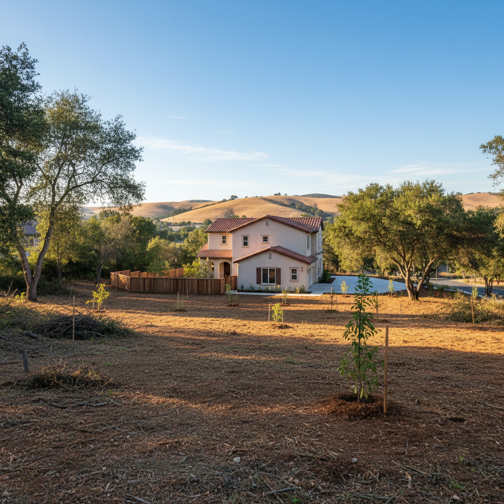 Completed lot clearing work at a residential property in Napa, CA