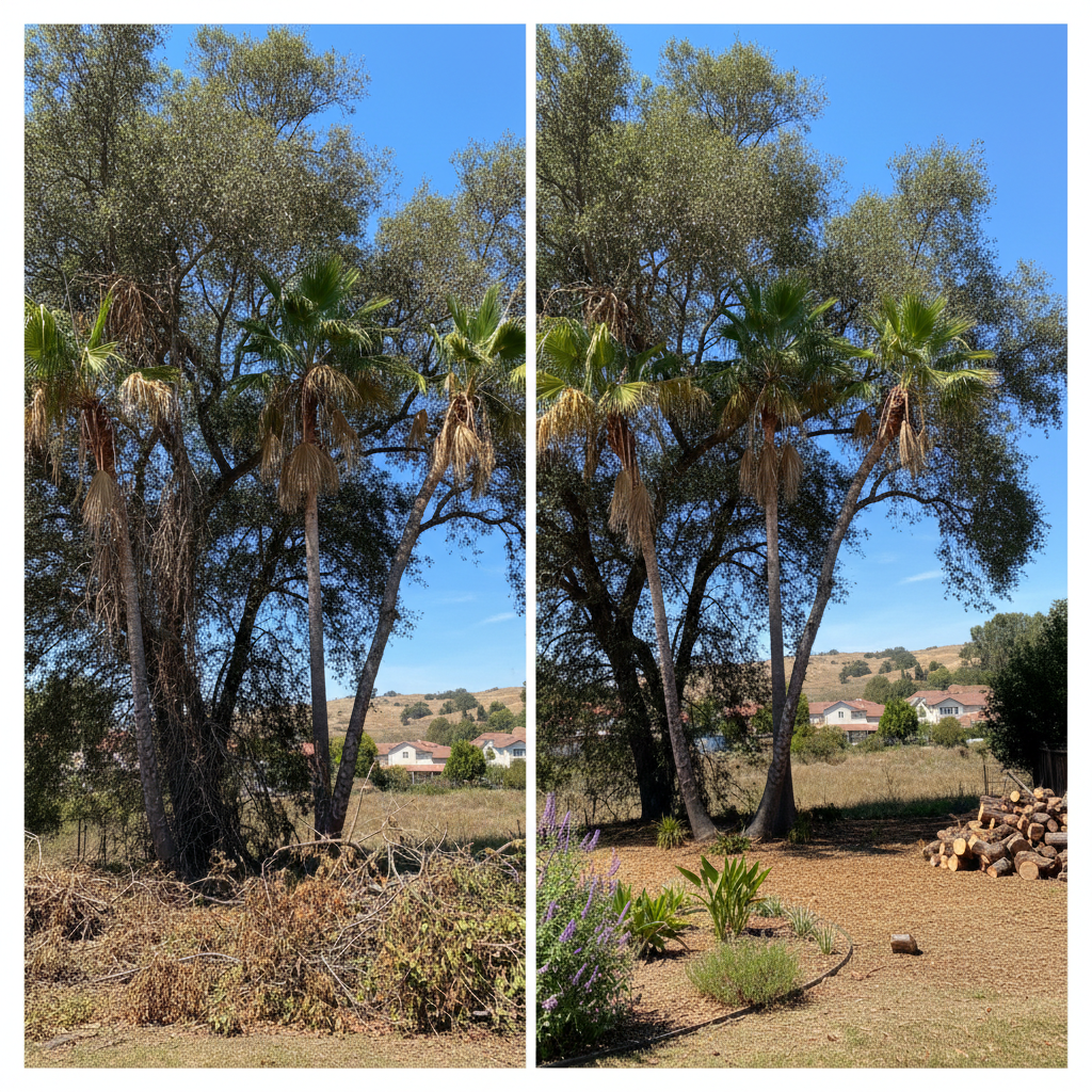 Completed tree pruning work at a residential property in Camarillo, CA