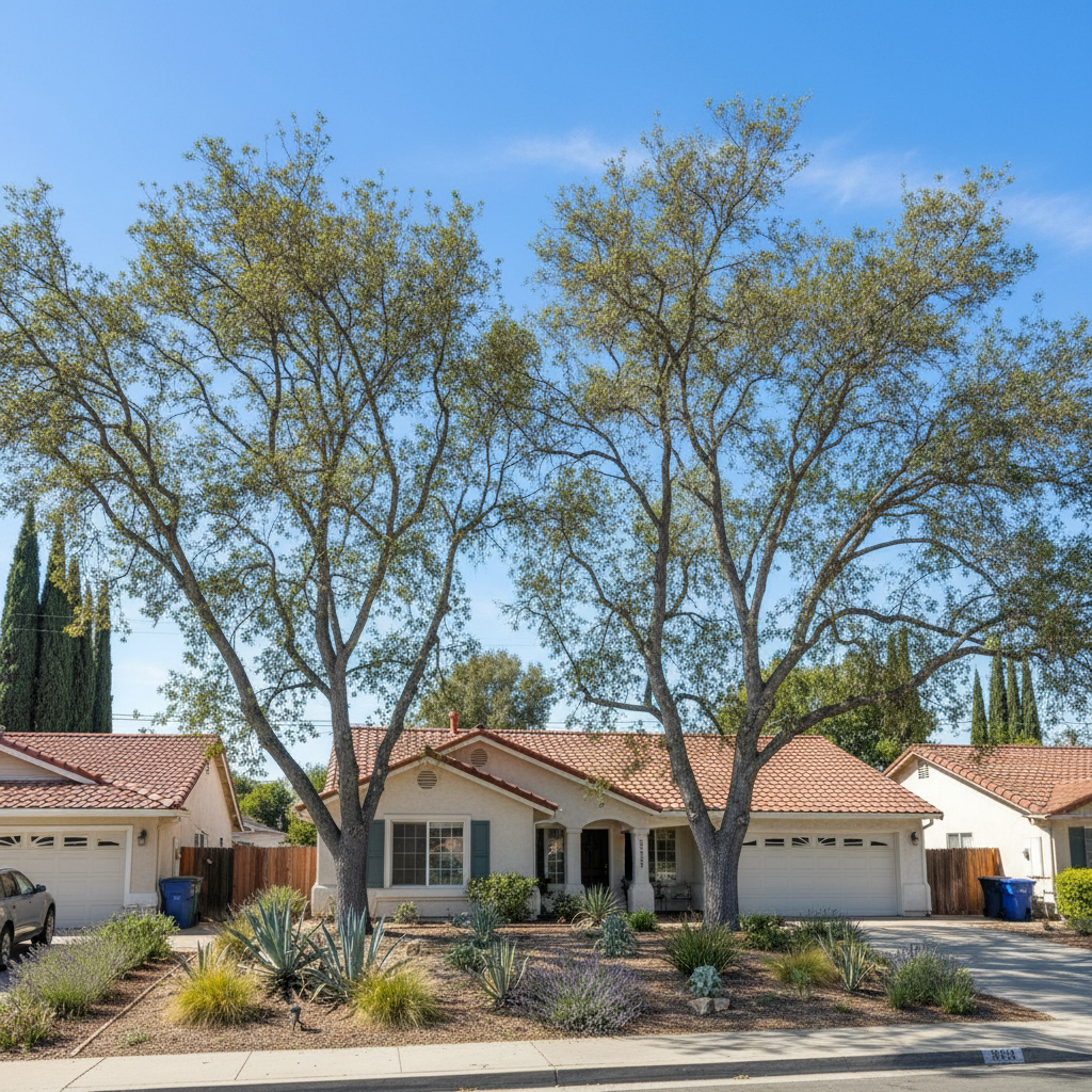 Completed tree pruning work at a residential property in Camarillo, CA