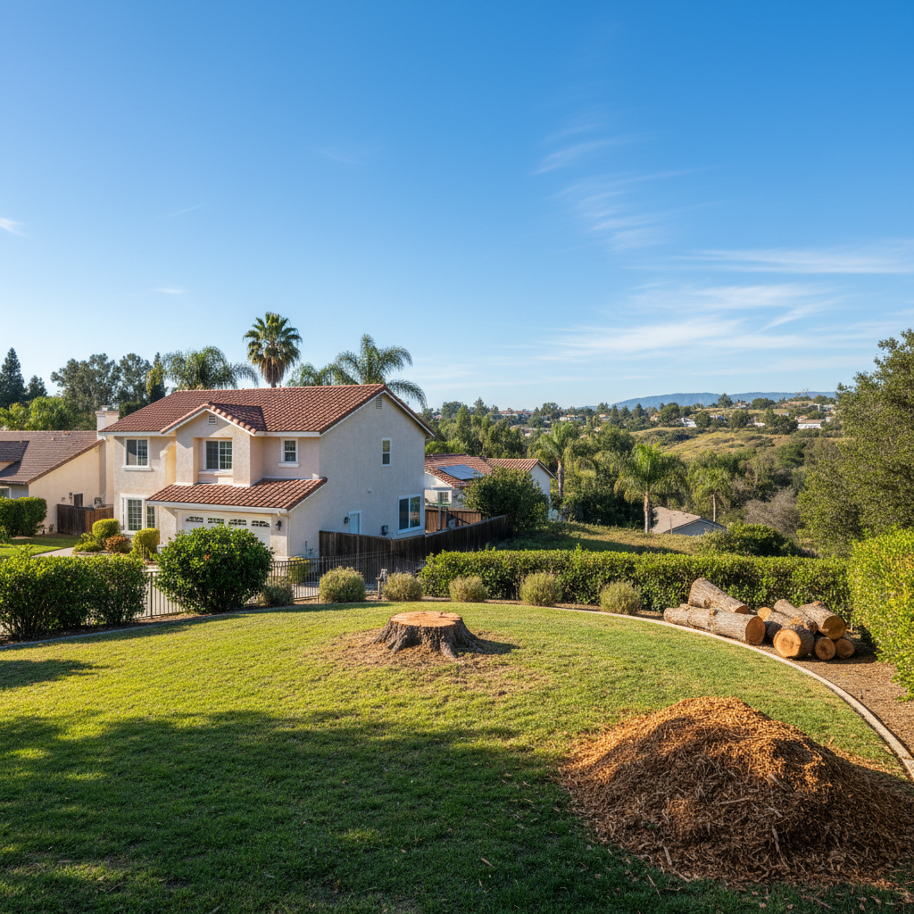 Completed emergency tree removal work at a residential property in Camarillo, CA