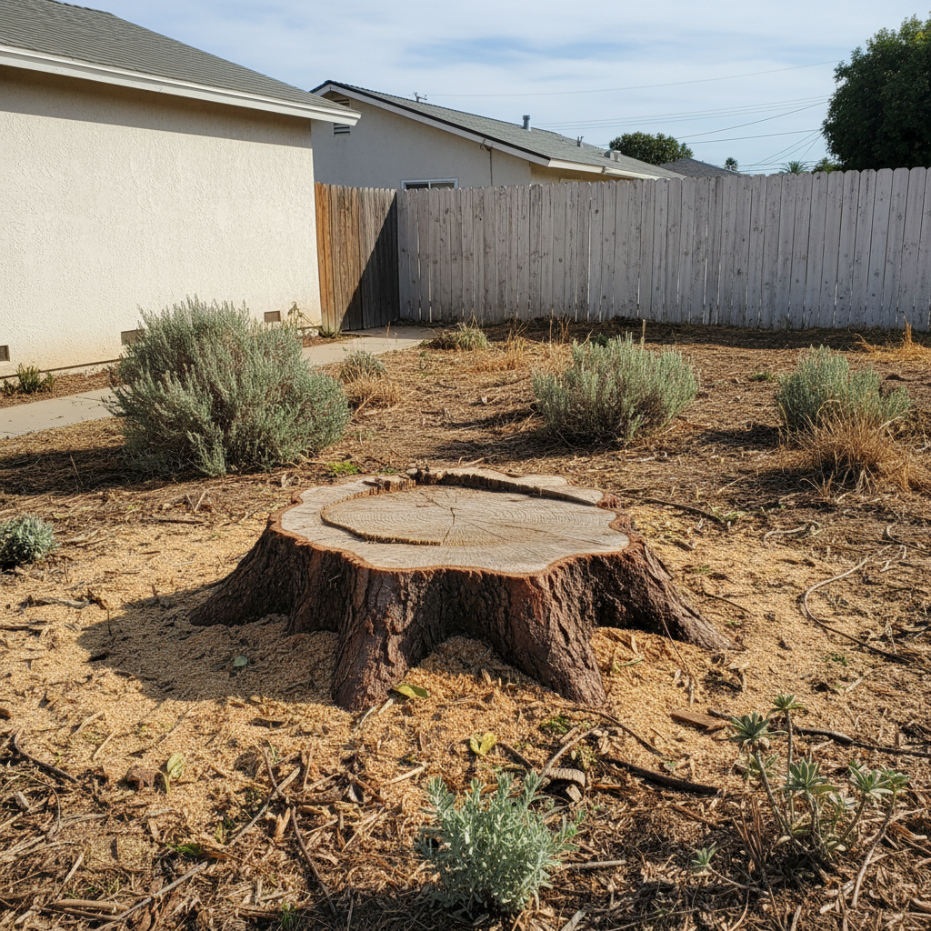 Completed emergency tree removal work at a residential property in National City, CA