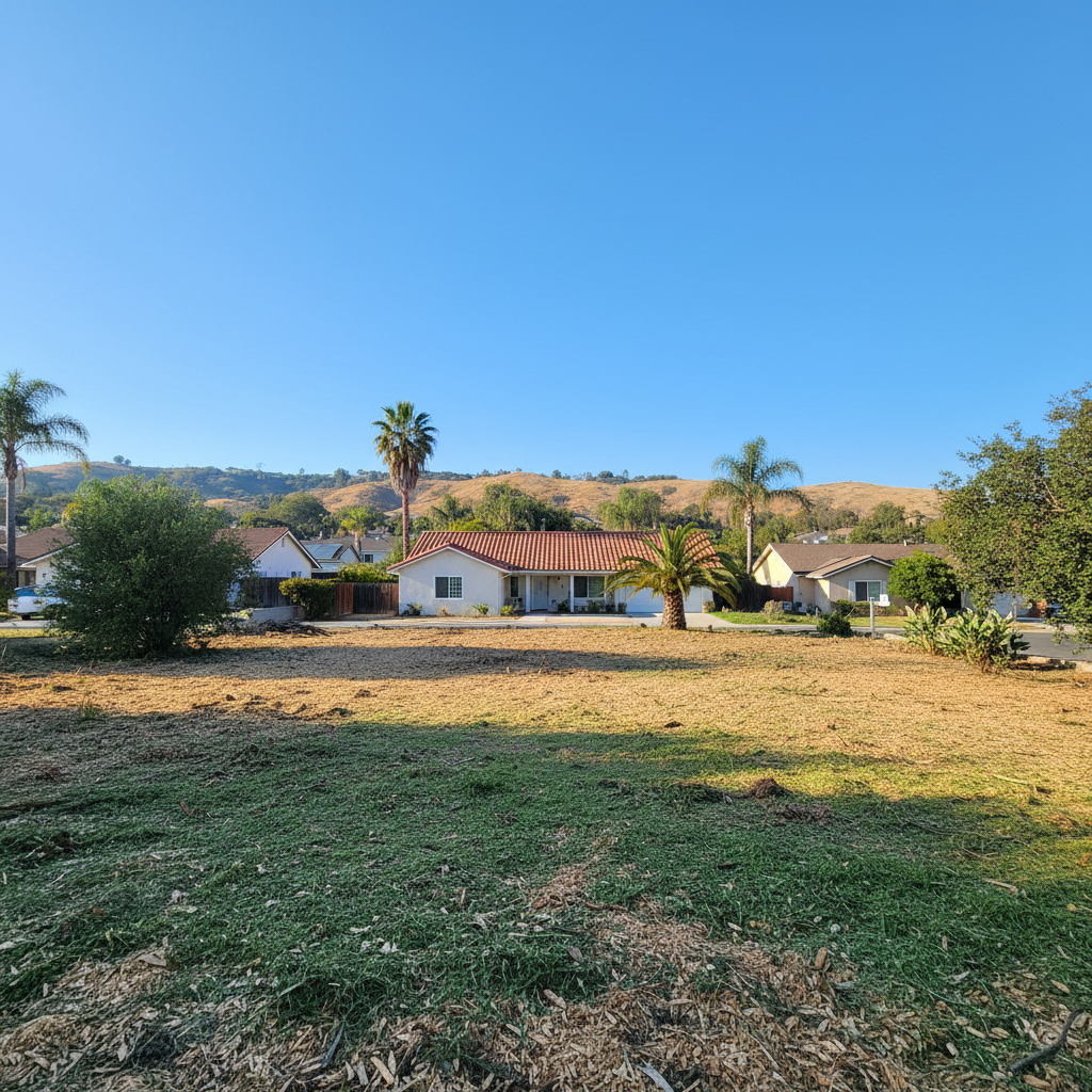 Completed land clearing work at a residential property in Inglewood, CA