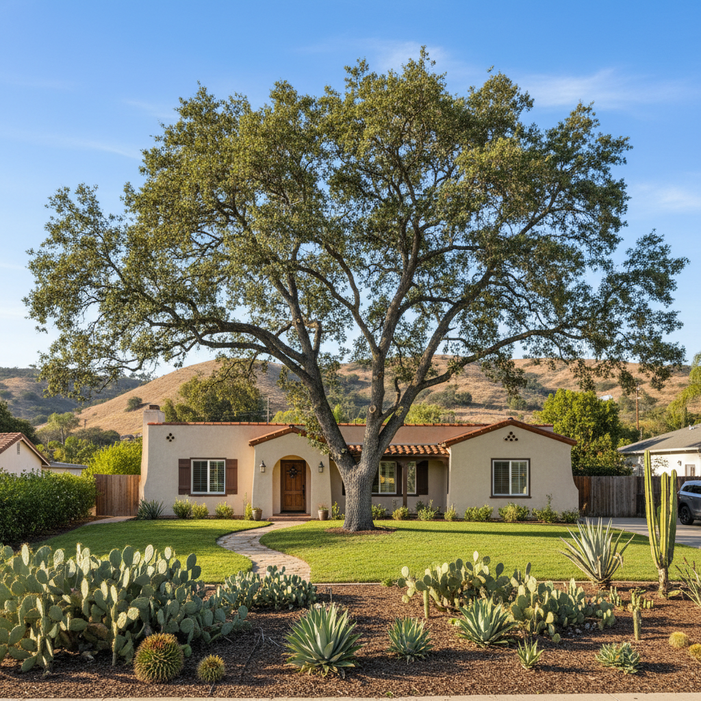 Completed tree trimming work at a residential property in National City, CA