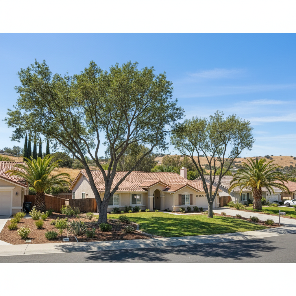 Completed tree pruning work at a residential property in Camarillo, CA