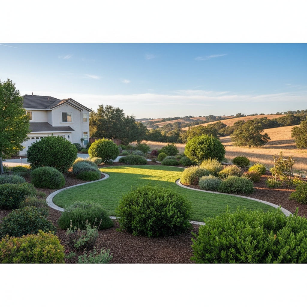 Completed shrub & bush trimming work at a residential property in Fairfield, CA