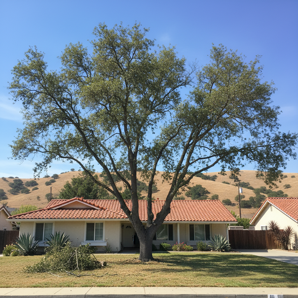 Completed tree trimming work at a residential property in Camarillo, CA