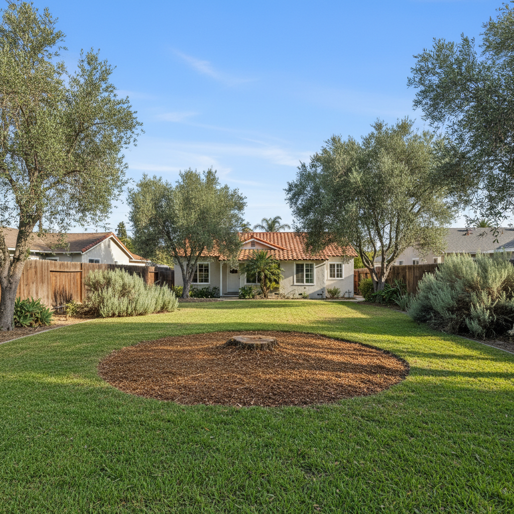 Completed stump grinding & removal work at a residential property in Inglewood, CA