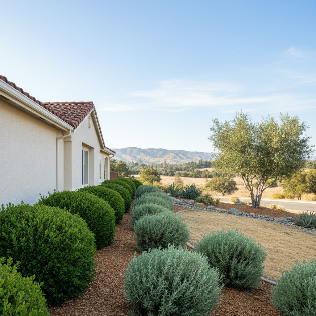 Completed shrub & bush trimming work at a residential property in Camarillo, CA