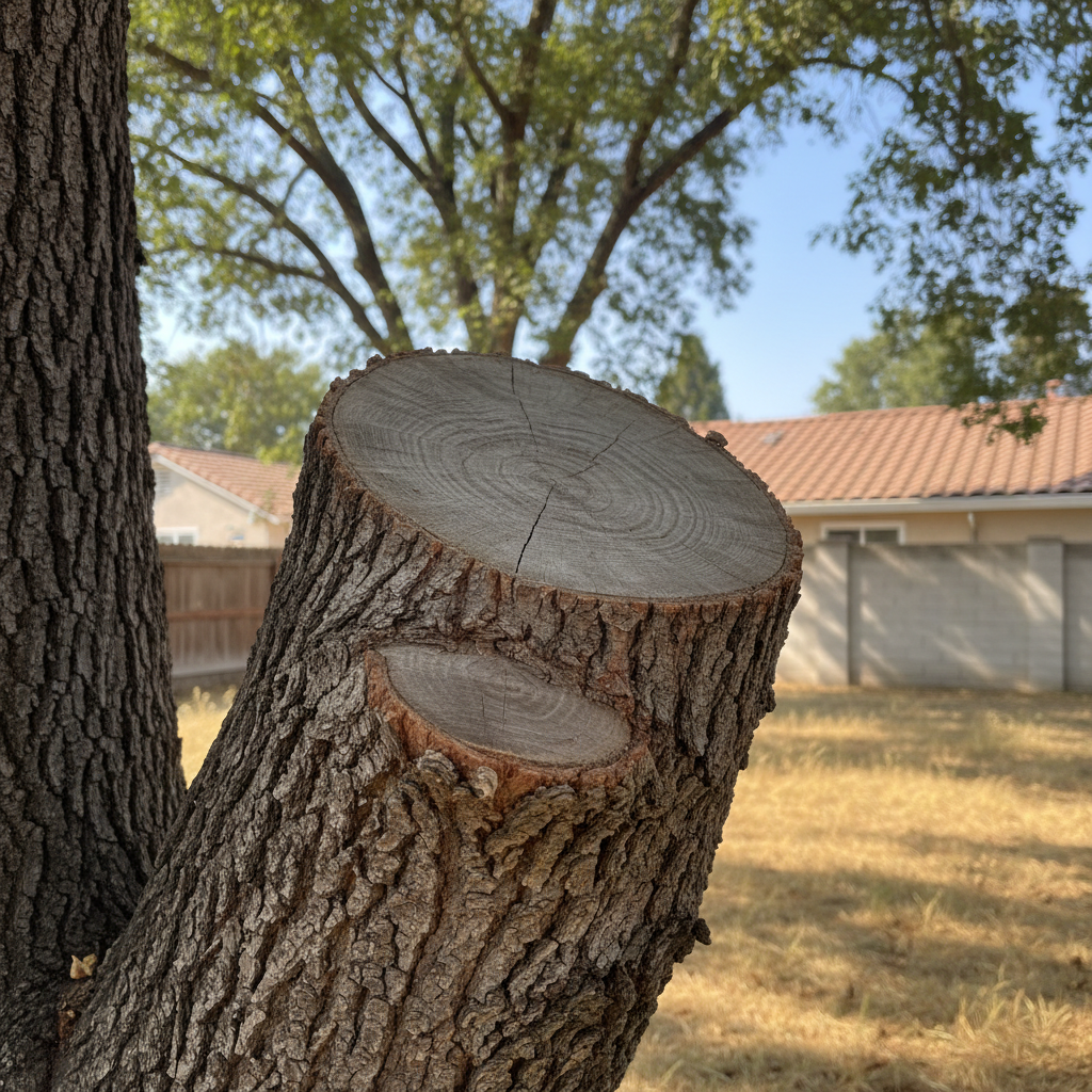 Completed tree health & care work at a residential property in Davis, CA