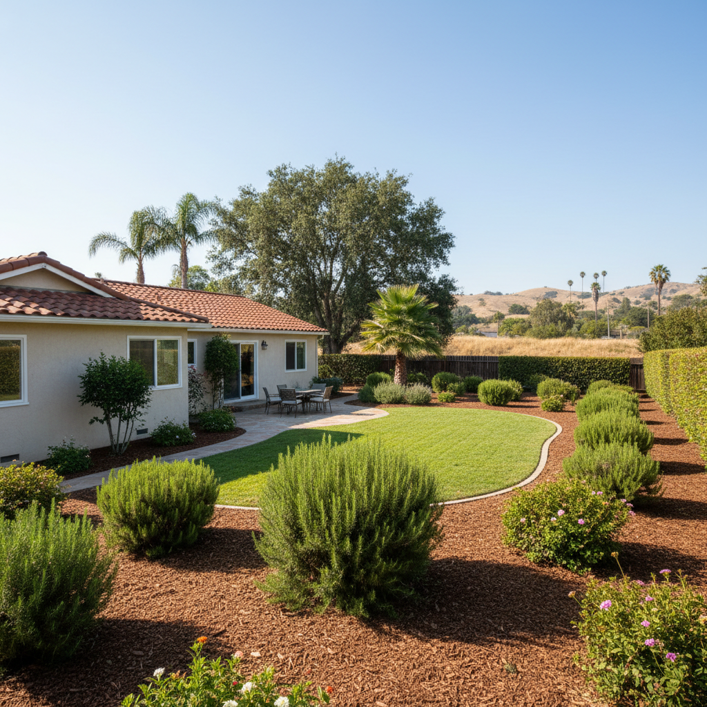 Completed shrub & bush trimming work at a residential property in Inglewood, CA
