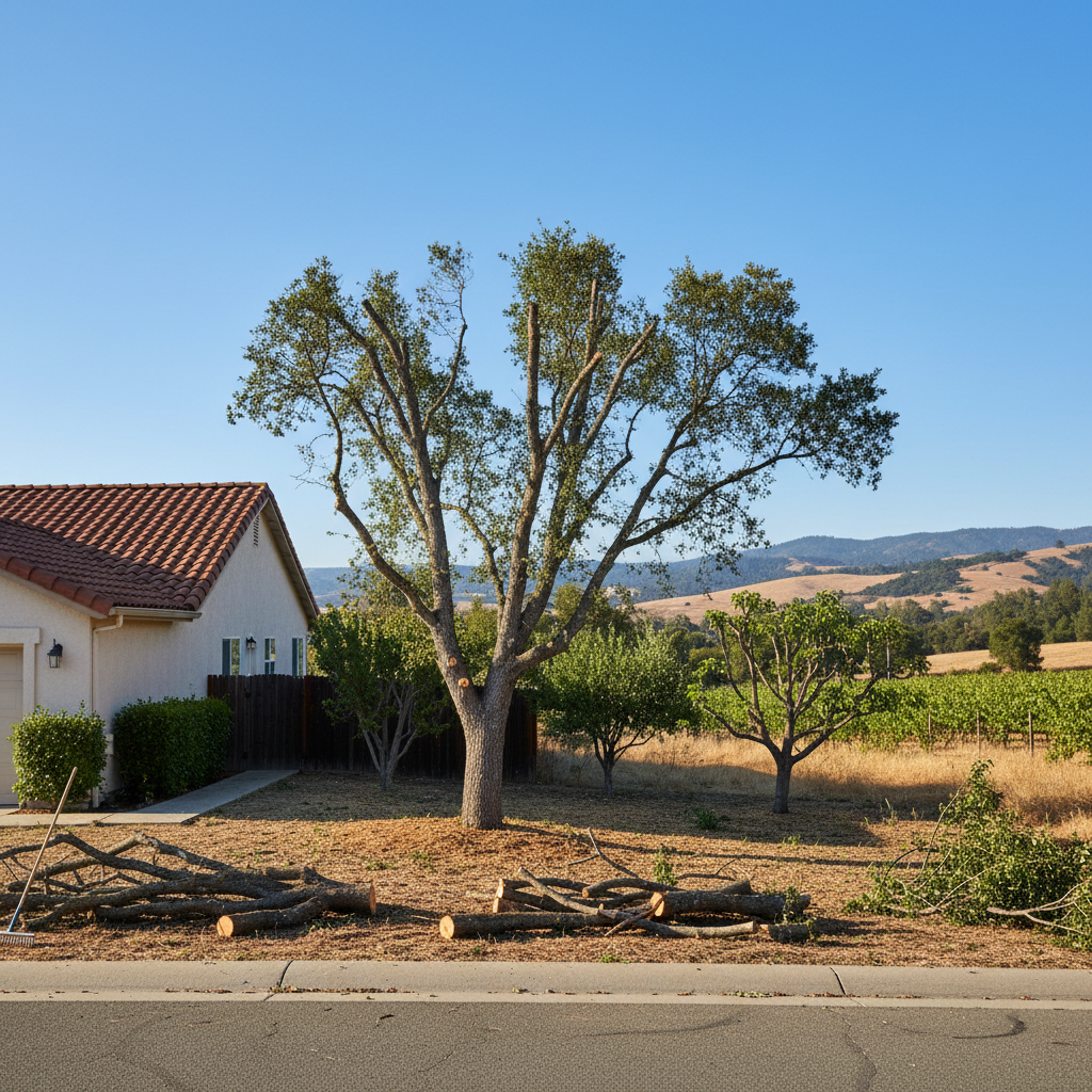 Completed tree health & care work at a residential property in Napa, CA
