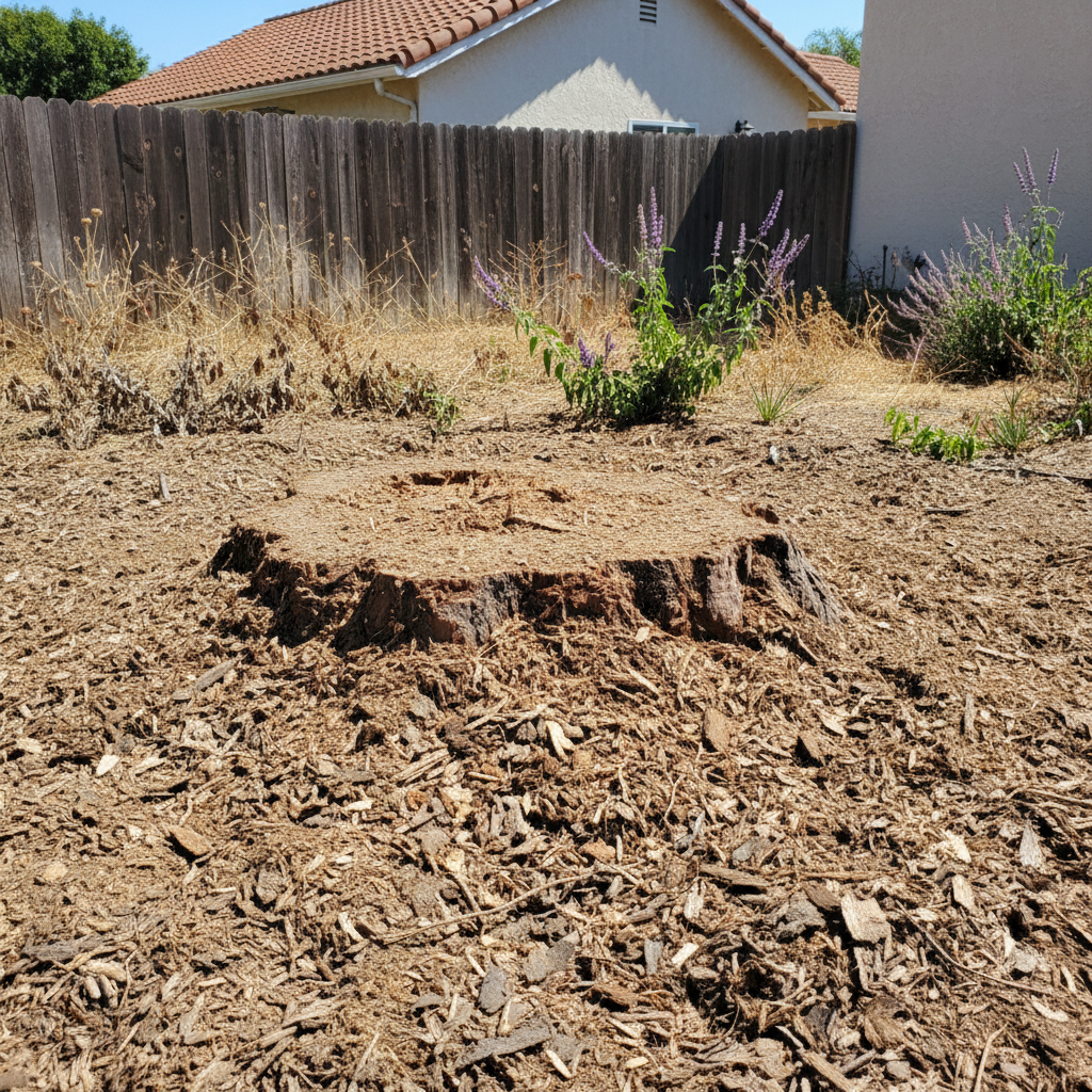 Completed stump grinding & removal work at a residential property in Inglewood, CA