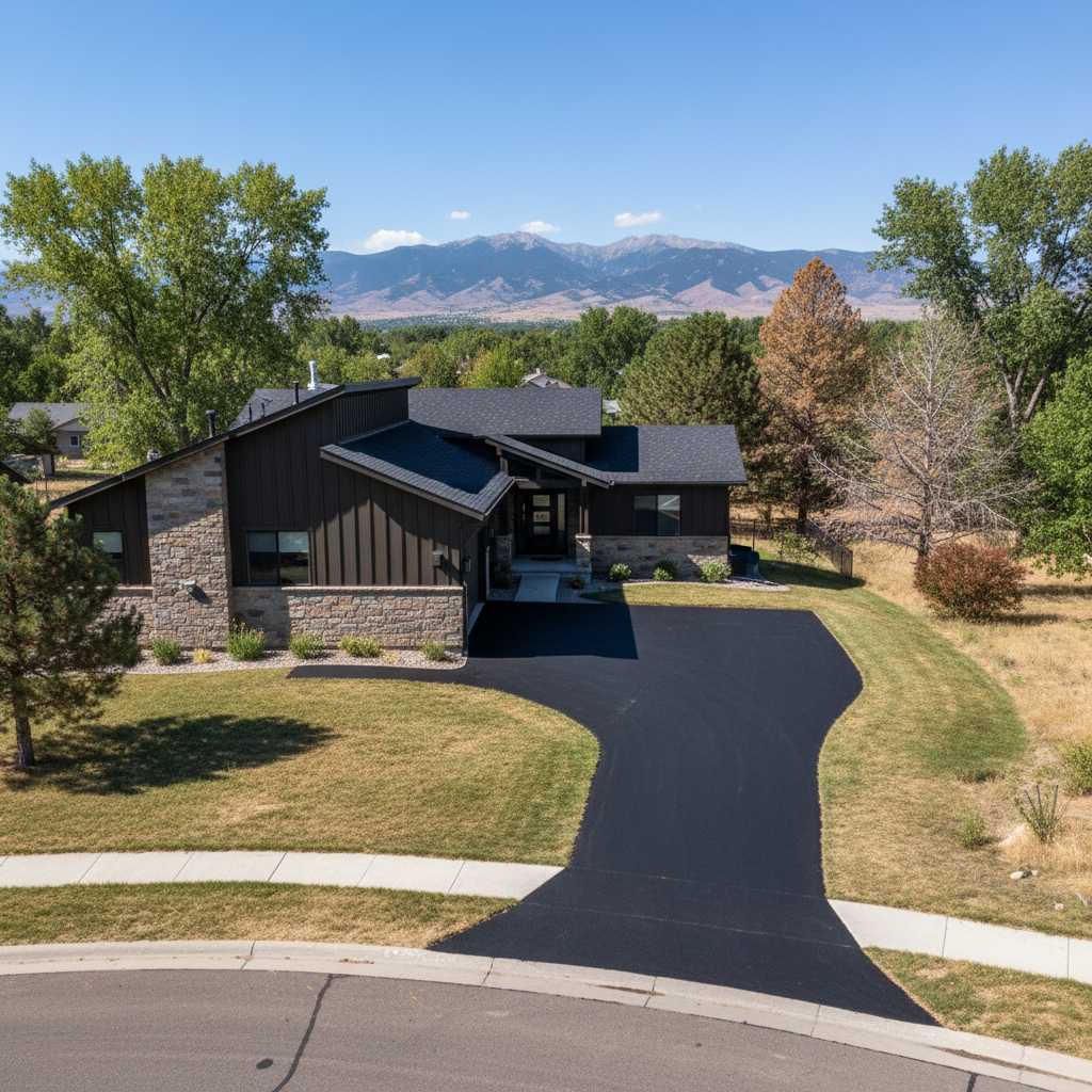 Completed slurry coating work at a residential property in Denver, CO