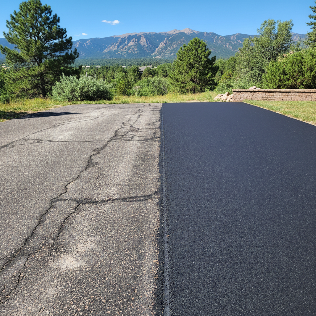 Completed residential asphalt work at a residential property in Boulder, CO
