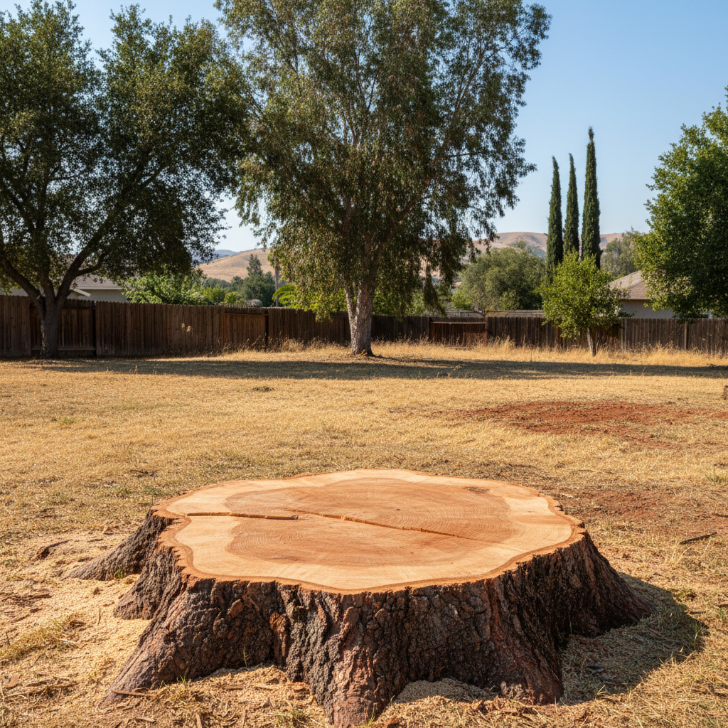 Completed emergency tree removal work at a residential property in Atwater, CA