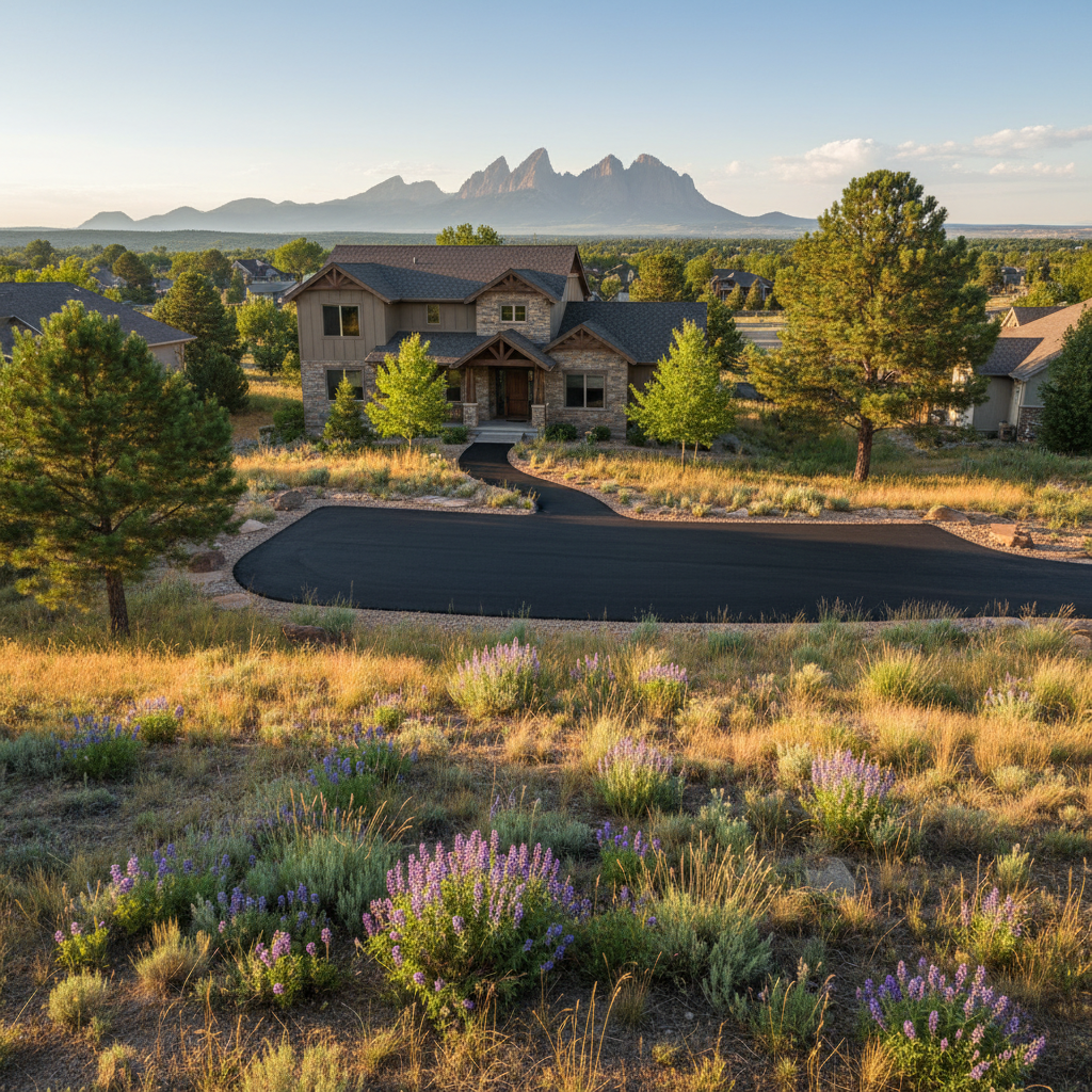 Completed commercial asphalt work at a residential property in Lafayette, CO