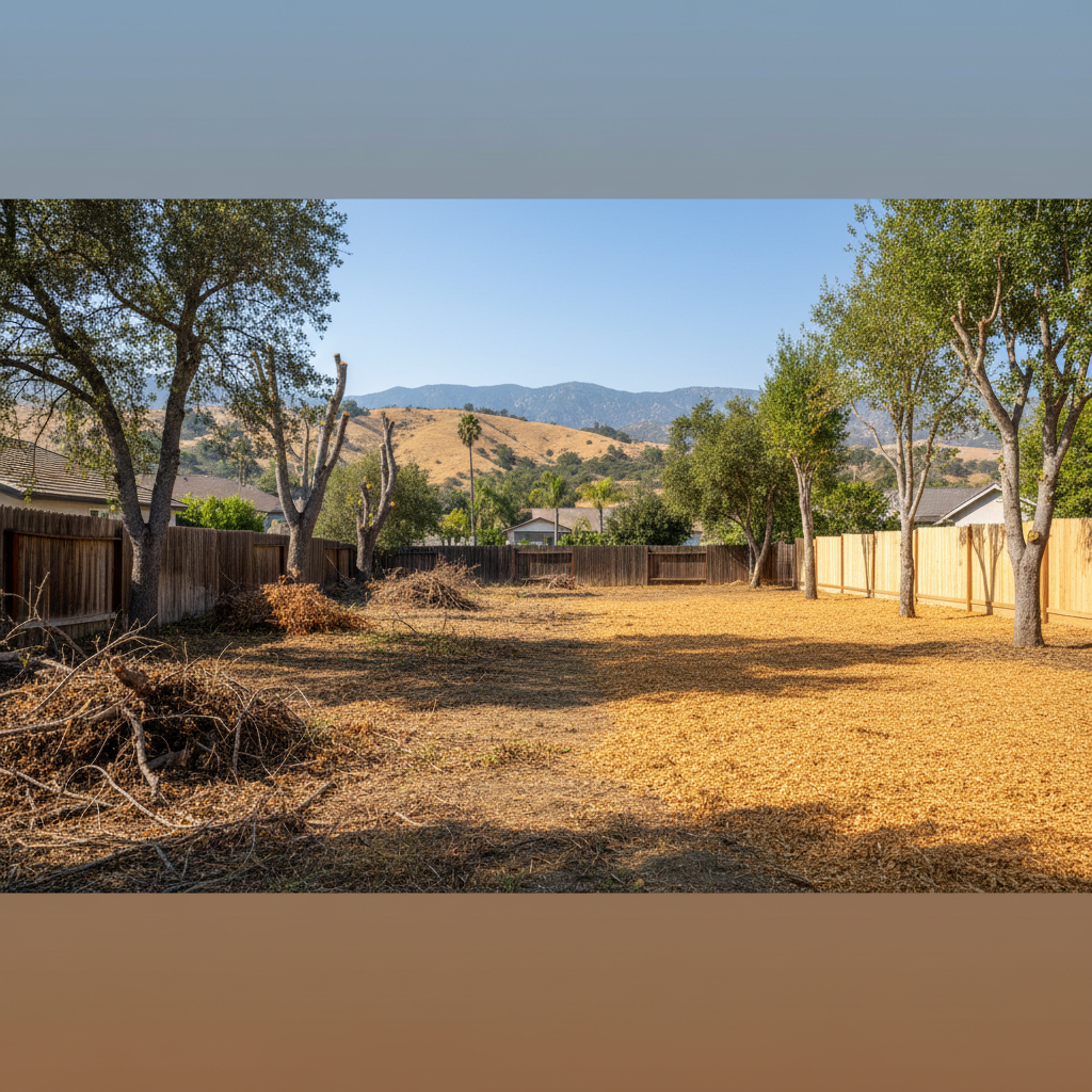 Completed lot clearing work at a residential property in Camarillo, CA