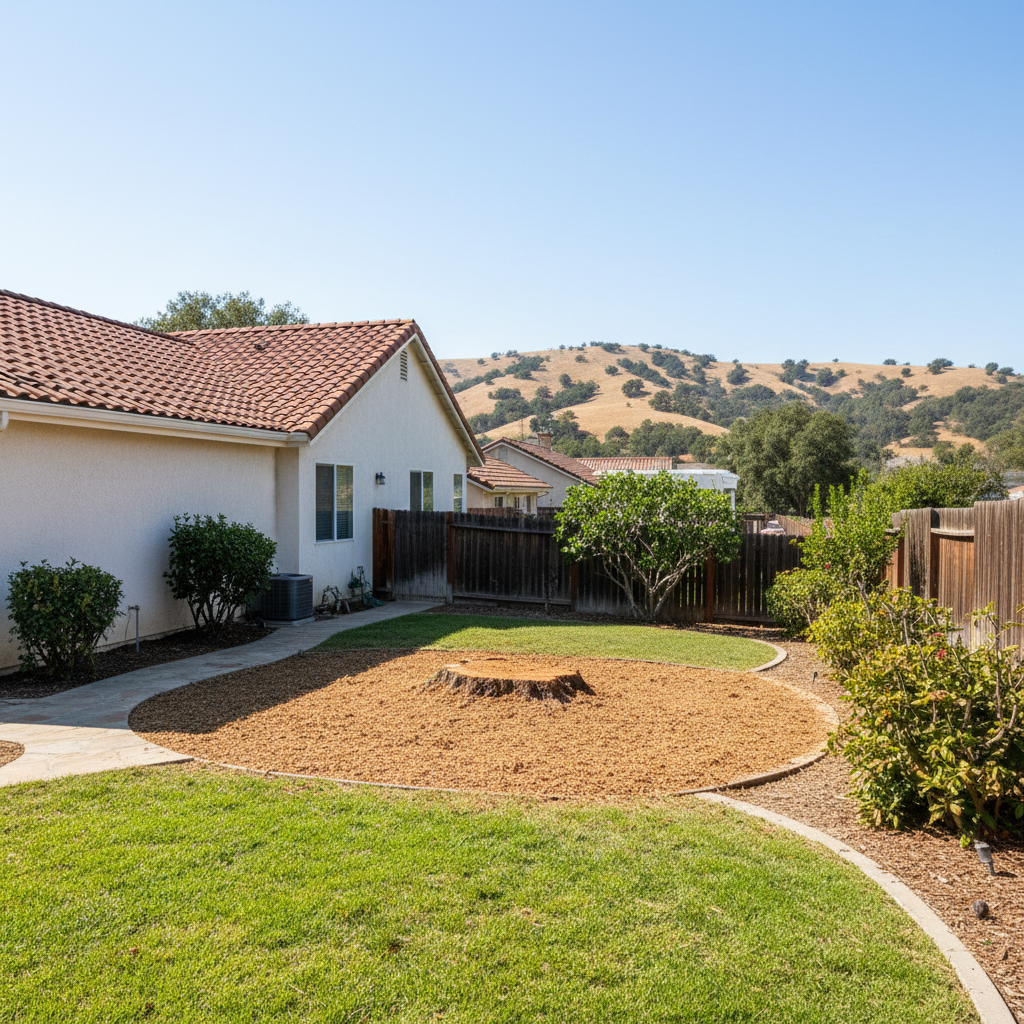 Completed tree removal work at a residential property in Camarillo, CA