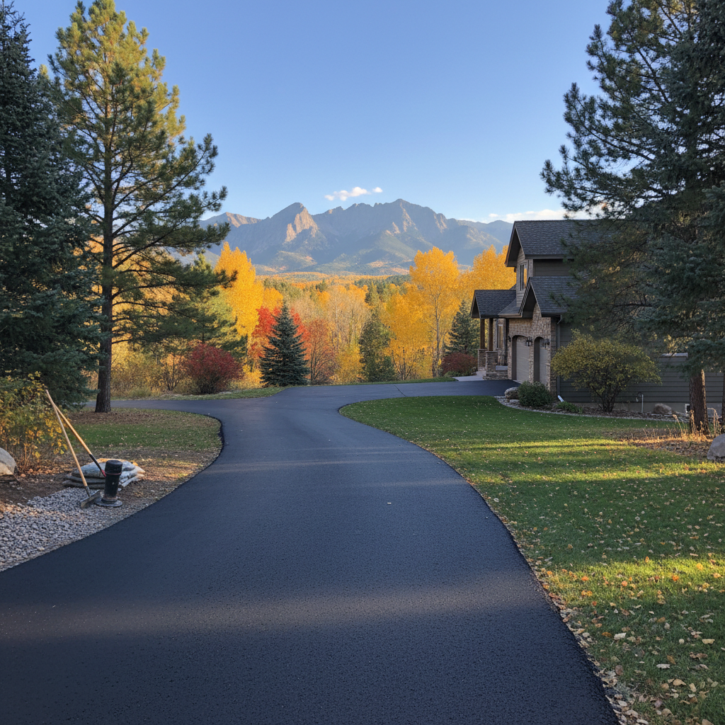 Completed commercial asphalt work at a residential property in Boulder, CO