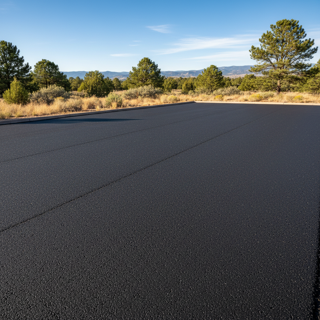Completed parking lot paving work at a residential property in Parker, CO