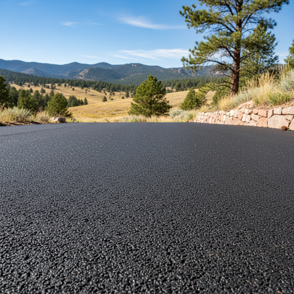 Completed asphalt paving work at a residential property in Boulder, CO